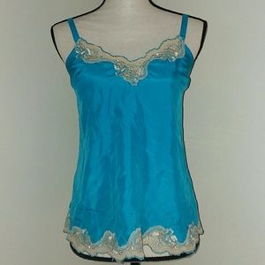 Express • Teal Blue 100% Silk Cami • Size Small